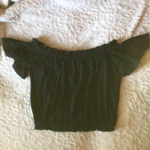 Black crop top